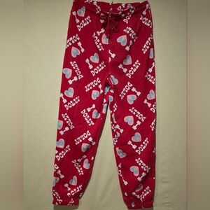 Red Heart Print Joggers